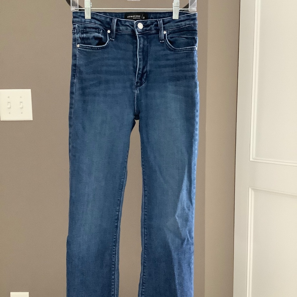 Womens Just Black Flare Jeans